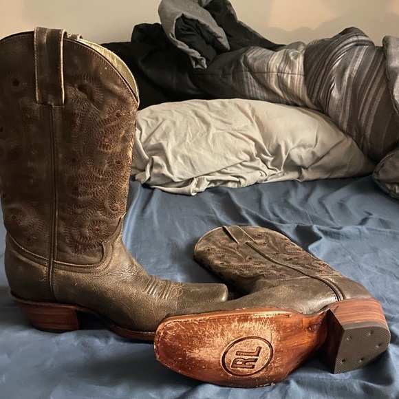 Rockin leather womens western boots - Picture 3 of 5